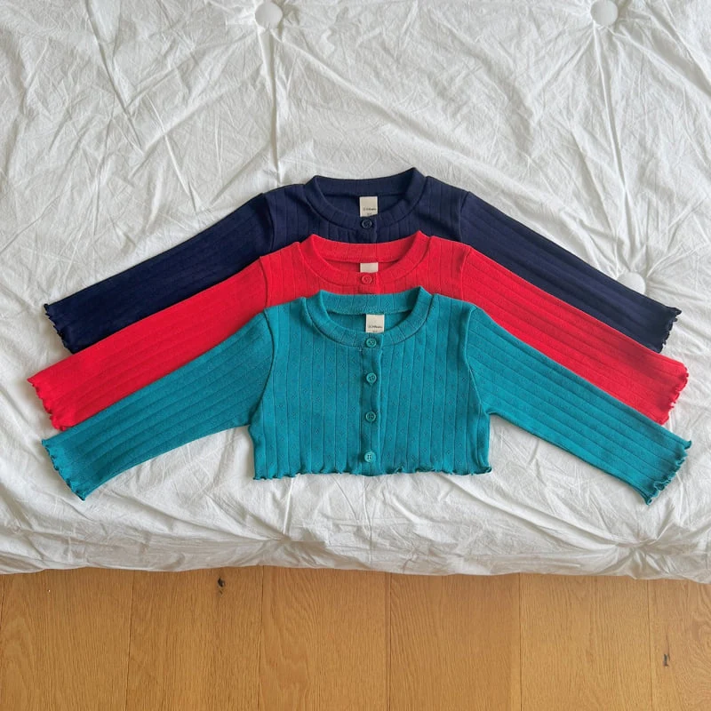 Ninibello - Korean Children Fashion - #fashionkids - Melville Eyelet Cardigan