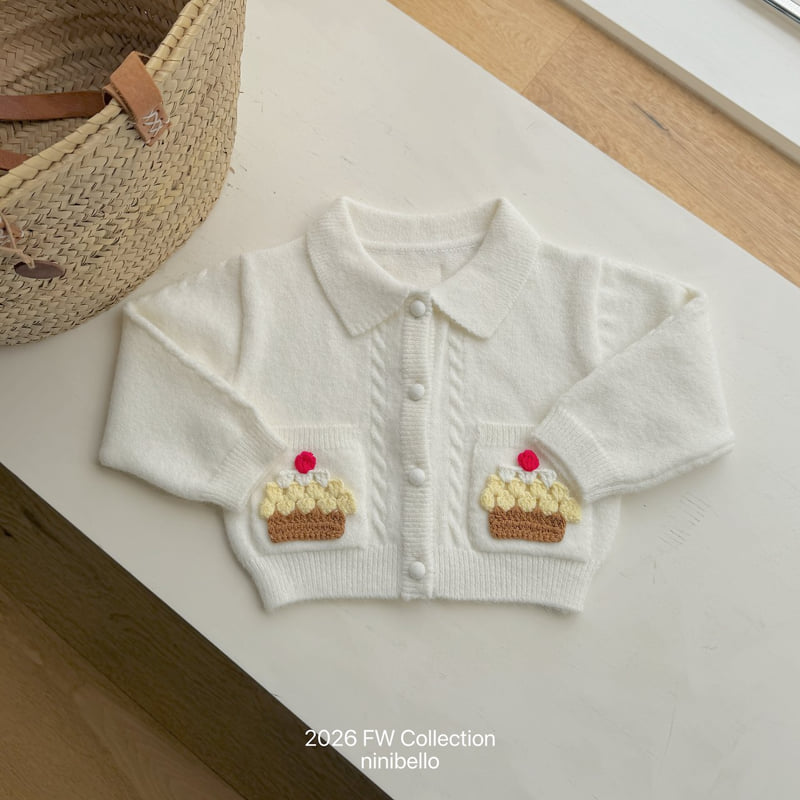 Ninibello - Korean Children Fashion - #kidsshorts - Cupcake Knit Cardigan - 6