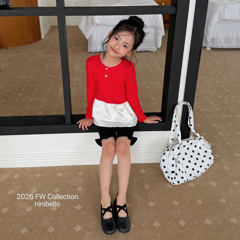 Ninibello - Korean Children Fashion - #kidsstore - Eyelet Tulip Layered Tee - 12