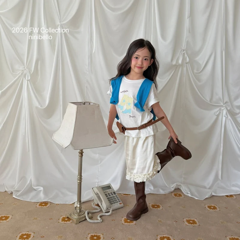 Ninibello - Korean Children Fashion - #kidzfashiontrend - Western Short Sleeve Tee - 5