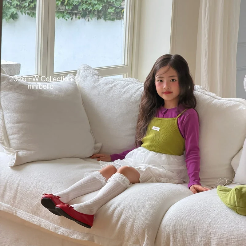 Ninibello - Korean Children Fashion - #prettylittlegirls - Viv Ribbed Sleeveless Top - 8