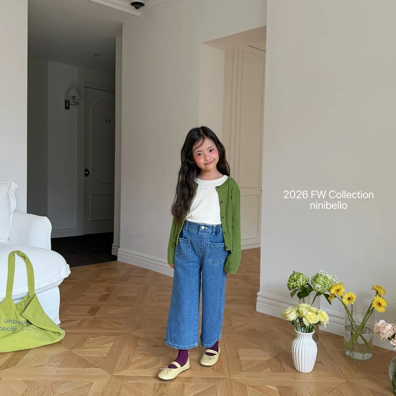 Ninibello - Korean Children Fashion - #todddlerfashion - Penny Pocket Denim Pants - 6