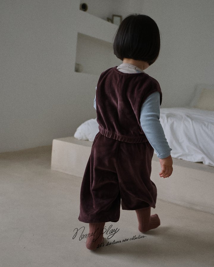 Normalplay - Korean Baby Fashion - #babyboutique - Velour Jogger Pants - 8