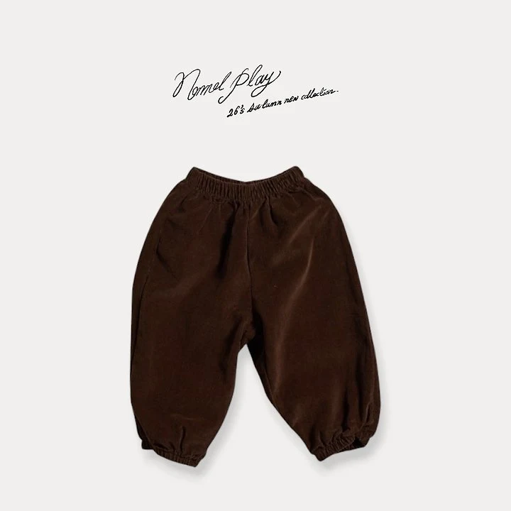 Normalplay - Korean Baby Fashion - #onlinebabyshop - Fine Corduroy Check Pants - 4