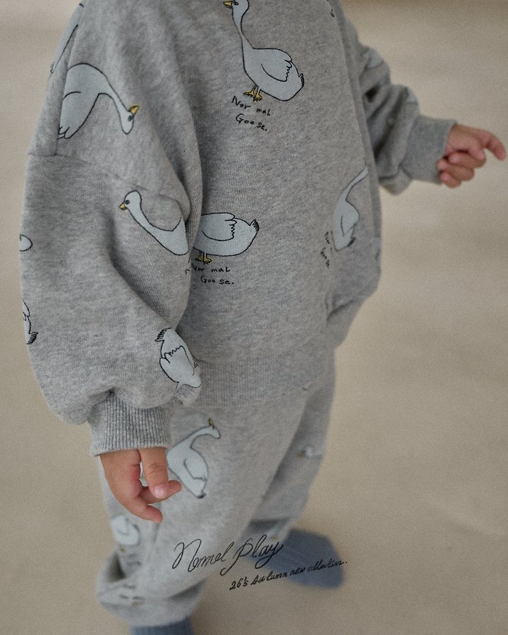 Normalplay - Korean Baby Fashion - #babyboutique - Normal Duck All-Over Print Jogger Pants - 12