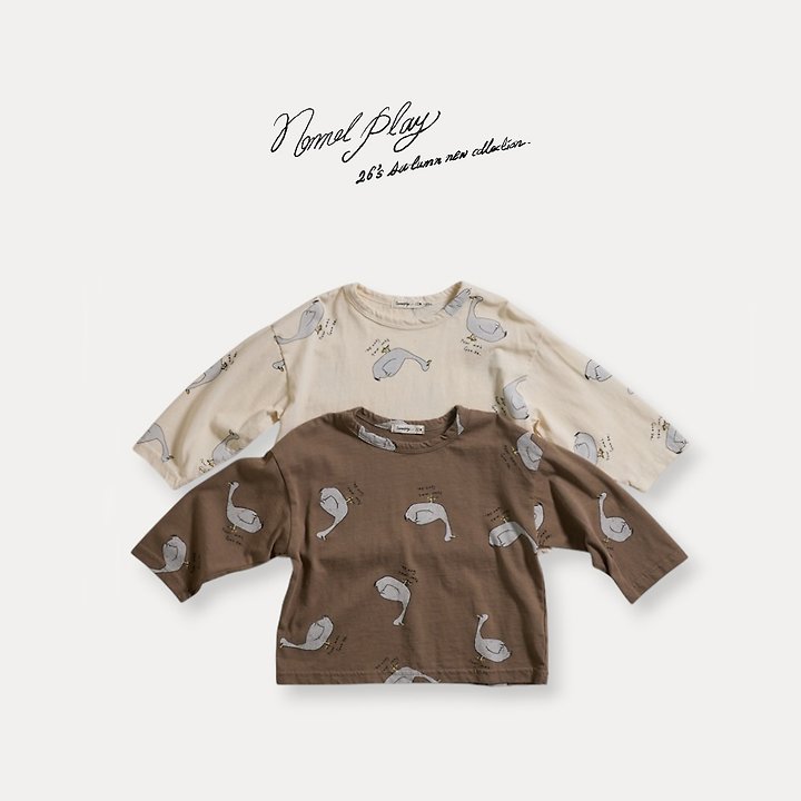 Normalplay - Korean Baby Fashion - #babyboutique - Normal Duck All-Over Print Single Tee