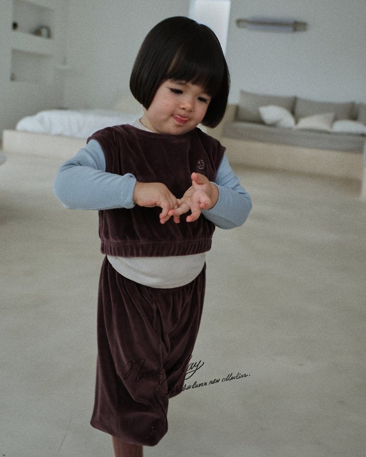 Normalplay - Korean Baby Fashion - #babyboutiqueclothing - Velour Jogger Pants - 10