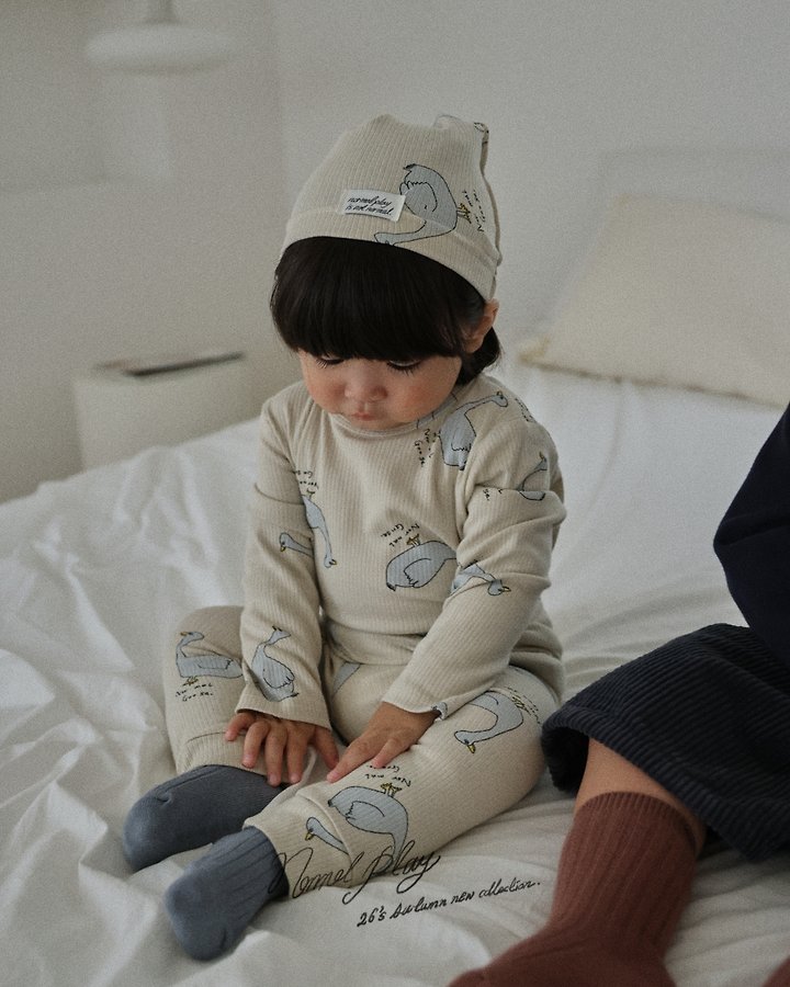 Normalplay - Korean Baby Fashion - #babyclothing - Normal Duck Ribbed Leggings - 9