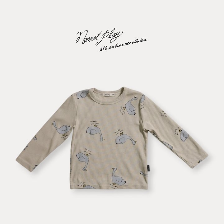 Normalplay - Korean Baby Fashion - #babyclothing - Normal Duck Ribbed Tee - 3