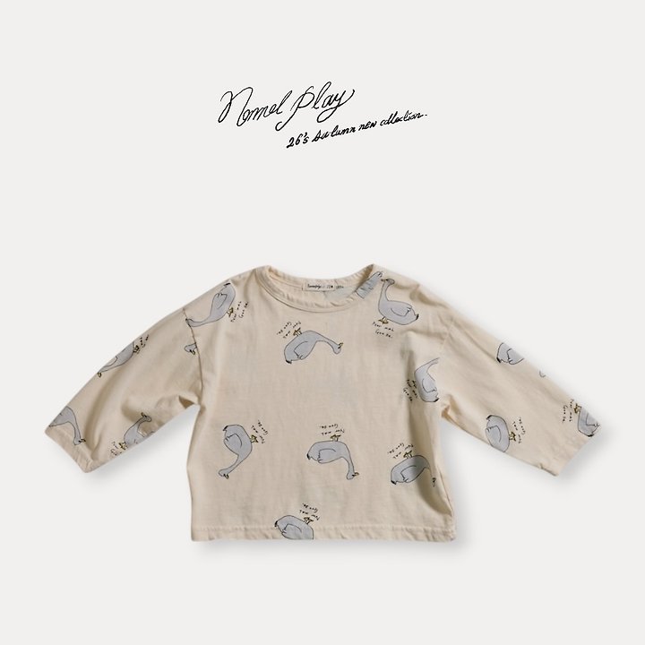 Normalplay - Korean Baby Fashion - #babyclothing - Normal Duck All-Over Print Single Tee - 3