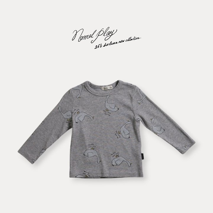 Normalplay - Korean Baby Fashion - #babyclothing - Normal Duck Ribbed Tee - 4
