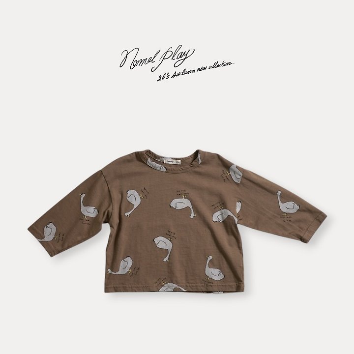 Normalplay - Korean Baby Fashion - #babyclothing - Normal Duck All-Over Print Single Tee - 4