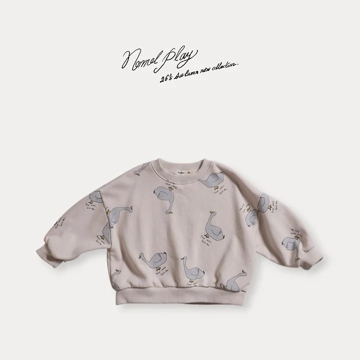 Normalplay - Korean Baby Fashion - #babyfever - Normal Duck All-Over Print Sweatshirt - 3