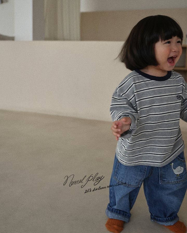 Normalplay - Korean Baby Fashion - #babyfever - Pocket Duck Denim Pants - 11