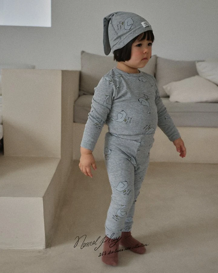 Normalplay - Korean Baby Fashion - #babygirlfashion - Normal Duck Ribbed Leggings - 12