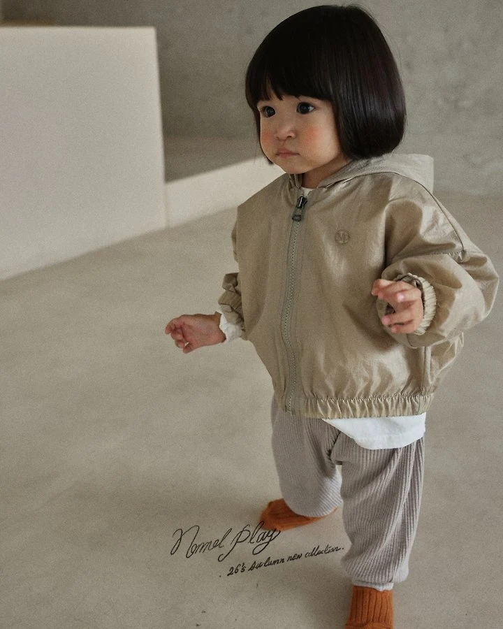 Normalplay - Korean Baby Fashion - #babygirlfashion - Dove Shirring Zip-Up - 6