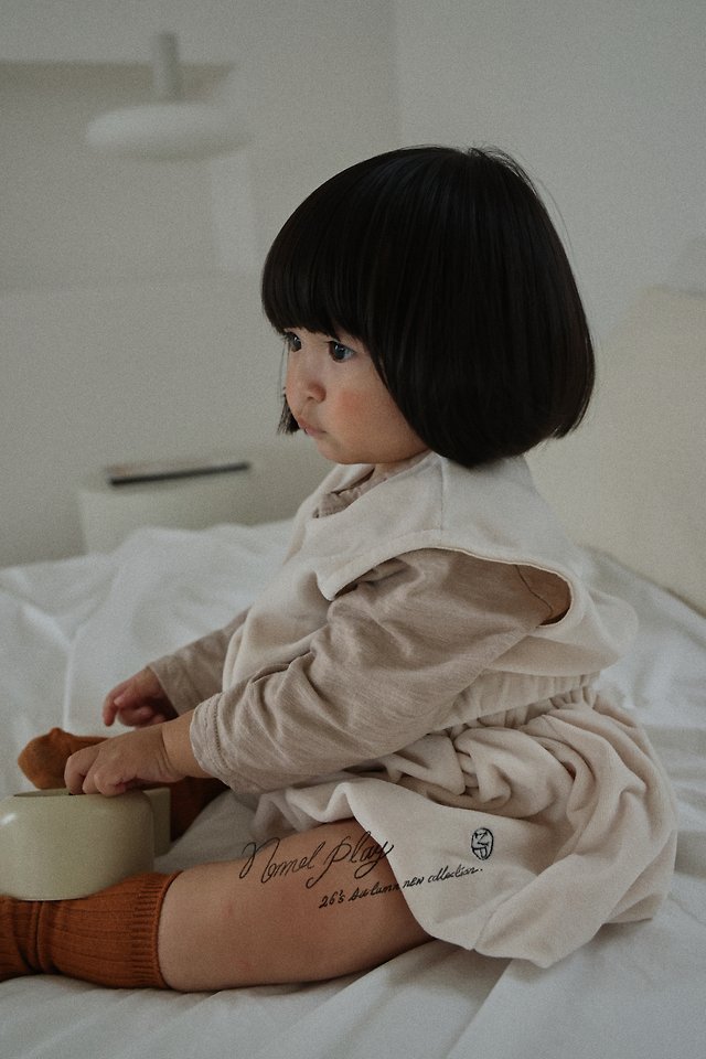 Normalplay - Korean Baby Fashion - #babygirlfashion - Velour Crop Vest - 3