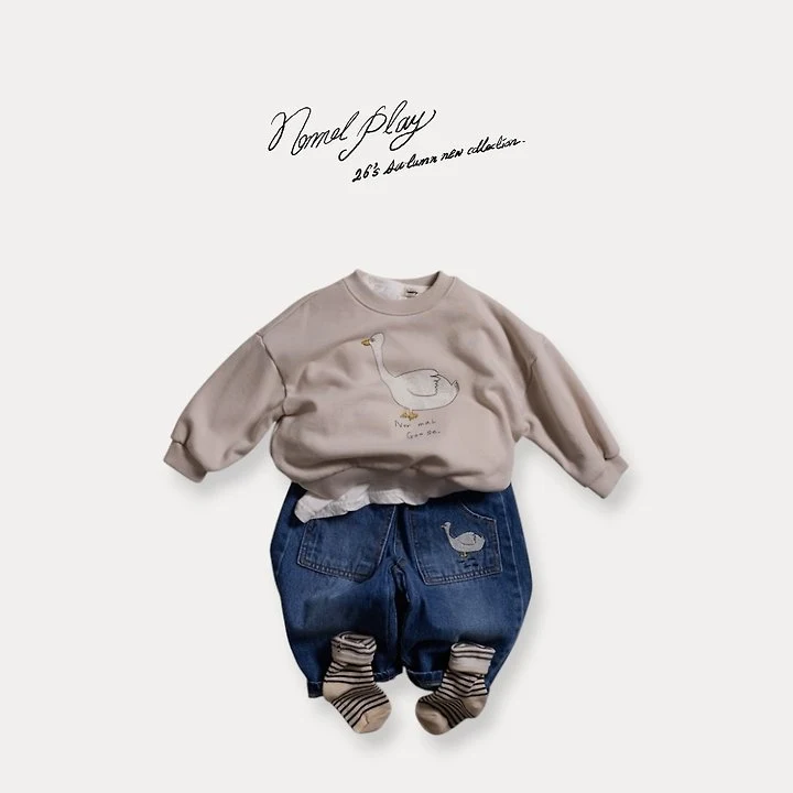 Normalplay - Korean Baby Fashion - #babygirlfashion - Goose Duck Sweatshirt - 4