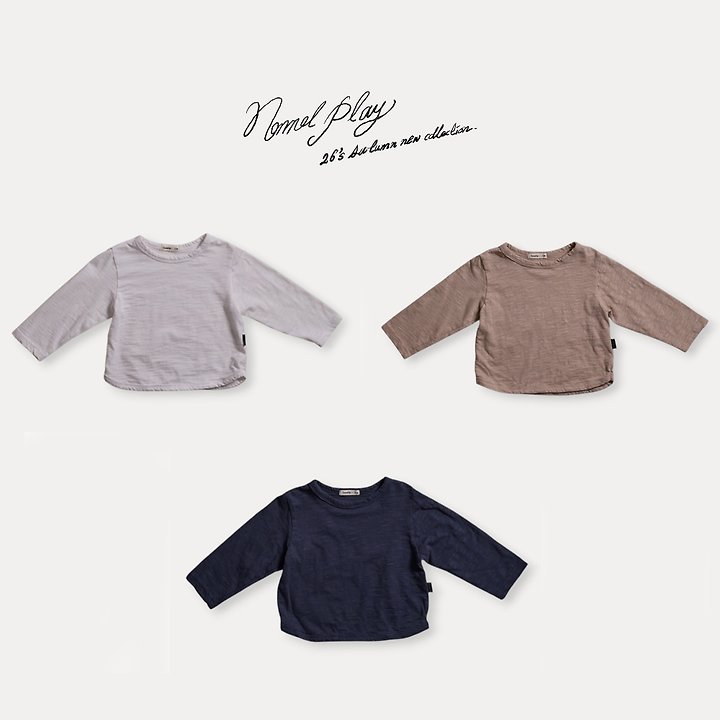 Normalplay - Korean Baby Fashion - #babylifestyle - Solid Slub Tee