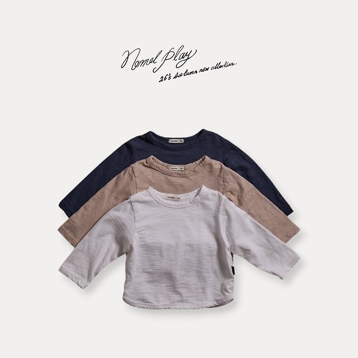 Normalplay - Korean Baby Fashion - #babyootd - Solid Slub Tee - 3
