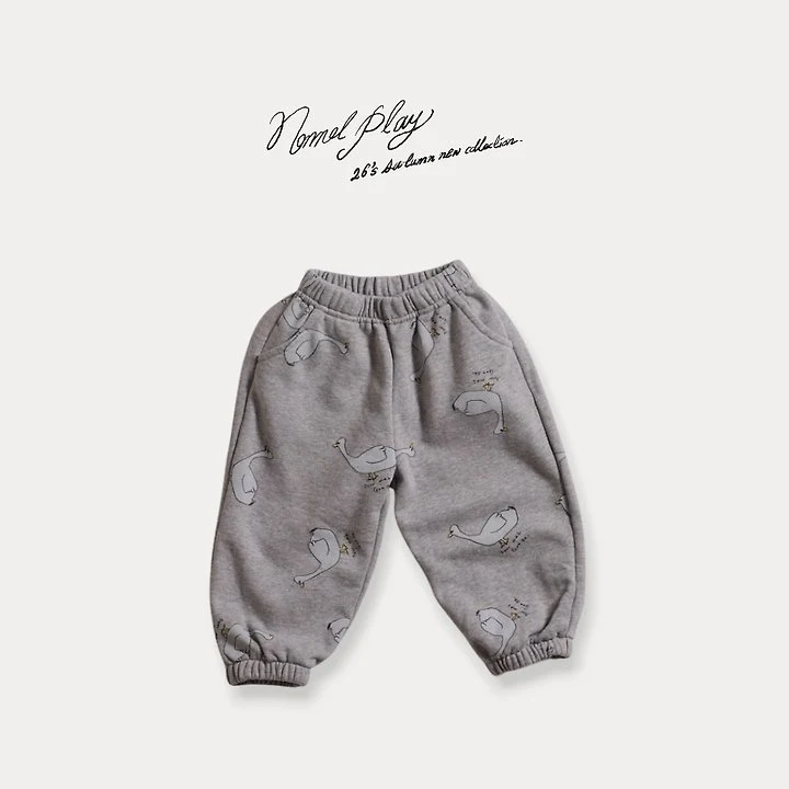 Normalplay - Korean Baby Fashion - #babyootd - Normal Duck All-Over Print Jogger Pants - 5