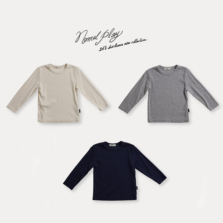 Normalplay - Korean Baby Fashion - #babyootd - Soft Autumn Long Sleeve Tee