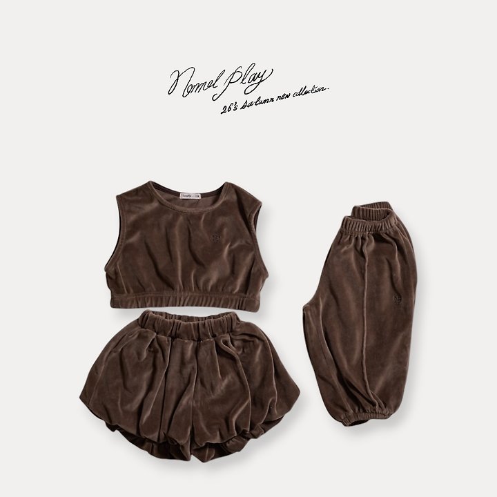 Normalplay - Korean Baby Fashion - #babyoutfit - Velour Jogger Pants - 4