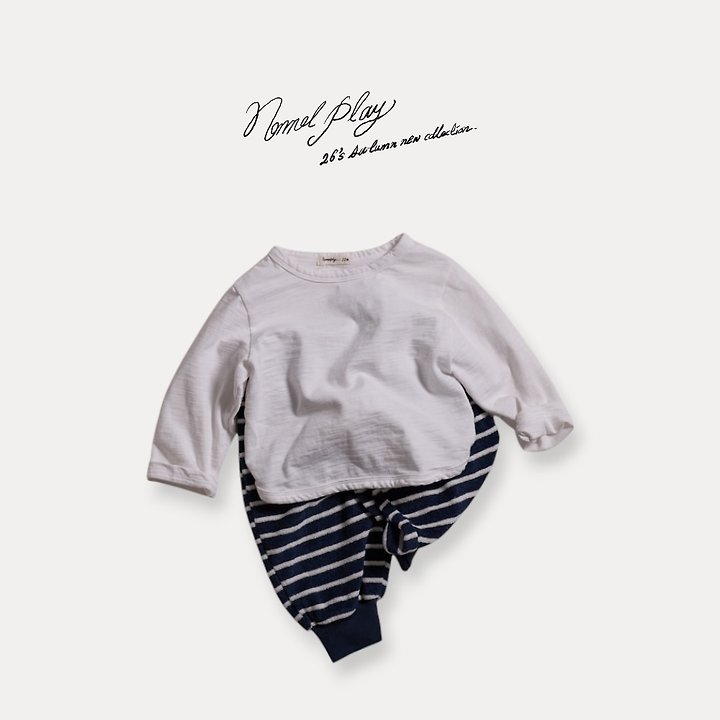 Normalplay - Korean Baby Fashion - #babyootd - Solid Slub Tee - 4