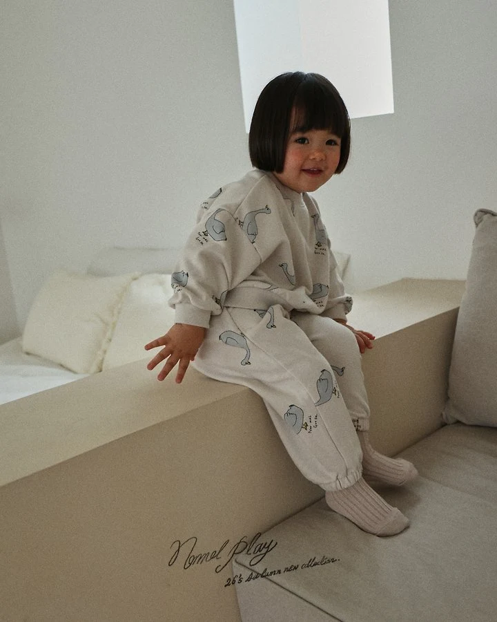 Normalplay - Korean Baby Fashion - #babyoutfit - Normal Duck All-Over Print Jogger Pants - 7