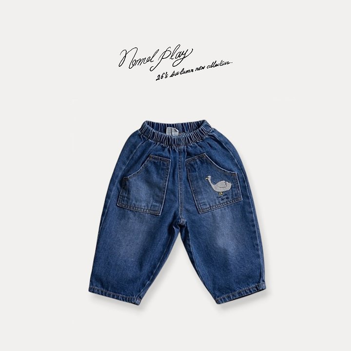 Normalplay - Korean Baby Fashion - #babyoutfit - Pocket Duck Denim Pants