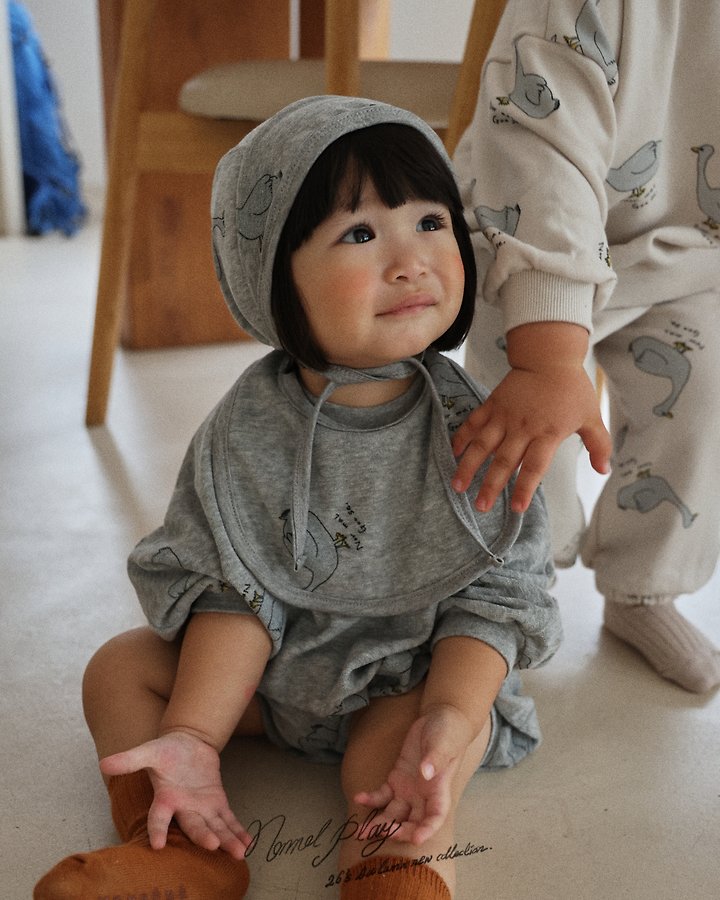 Normalplay - Korean Baby Fashion - #babyoutfit - Terry Duck Bib - 7