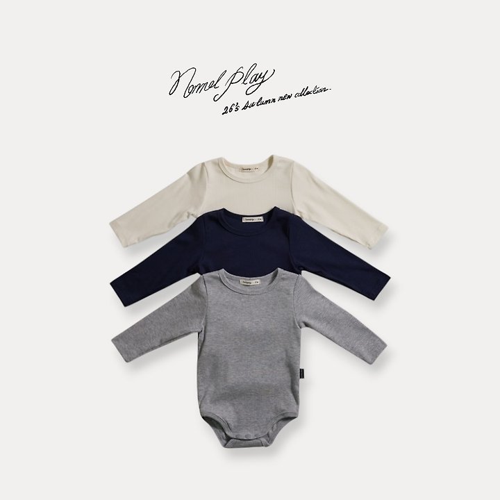 Normalplay - Korean Baby Fashion - #babyoutfit - Soft Autumn Baby Bodysuit