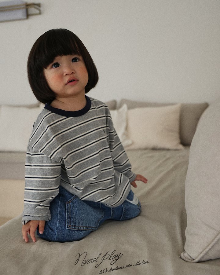 Normalplay - Korean Baby Fashion - #babyoutfit - Day Stripe Tee - 12