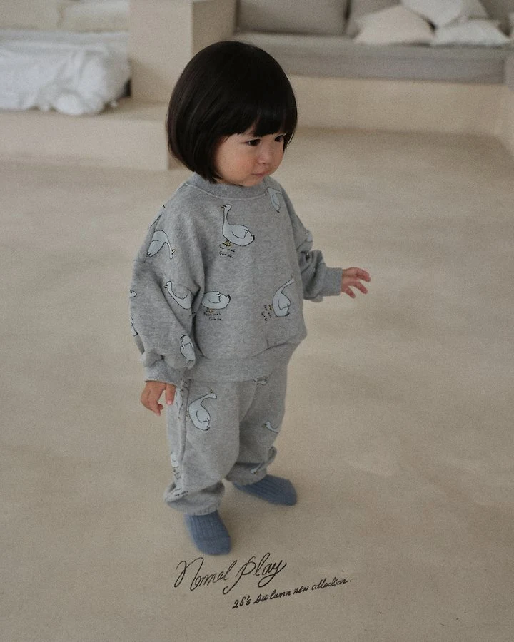 Normalplay - Korean Baby Fashion - #babywear - Normal Duck All-Over Print Sweatshirt - 10