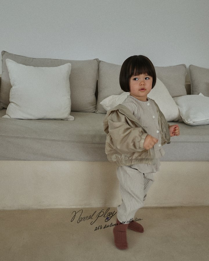 Normalplay - Korean Baby Fashion - #babywear - Dove Shirring Zip-Up - 12