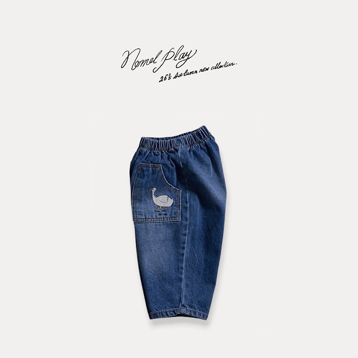 Normalplay - Korean Baby Fashion - #babywear - Pocket Duck Denim Pants - 3