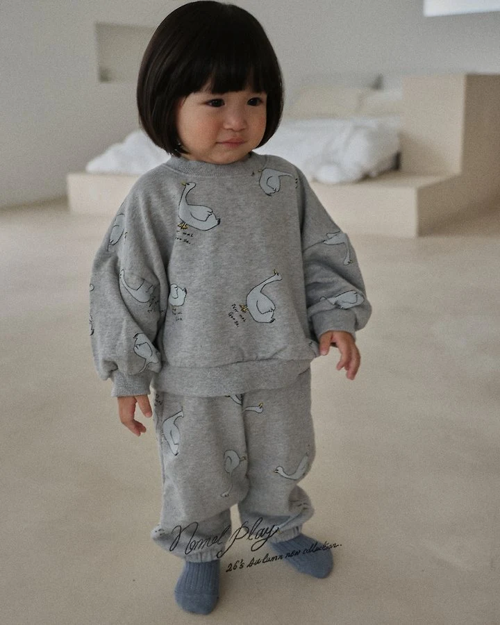 Normalplay - Korean Baby Fashion - #onlinebabyboutique - Normal Duck All-Over Print Sweatshirt - 11