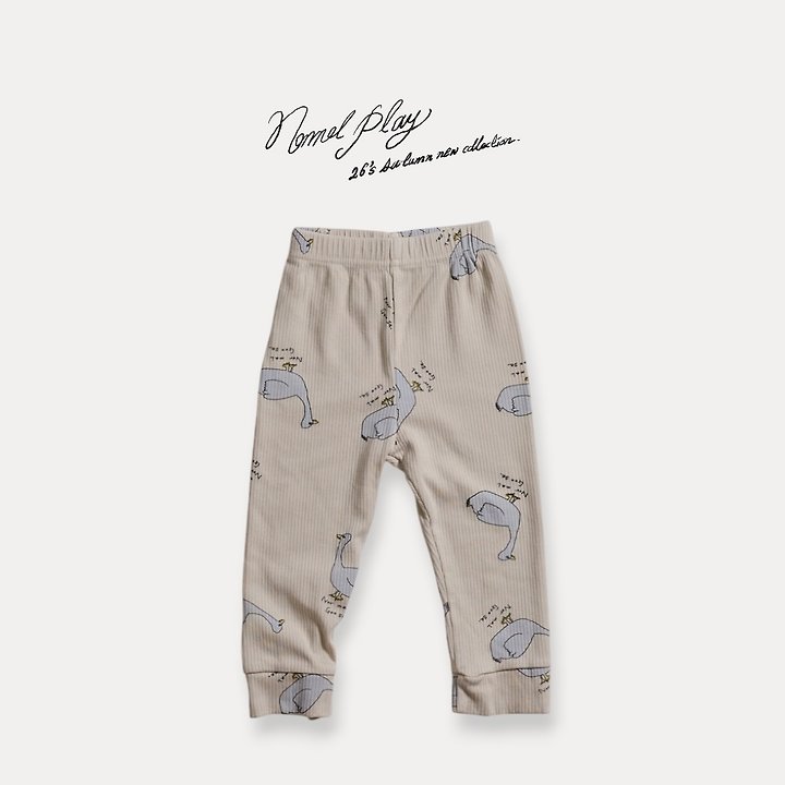 Normalplay - Korean Baby Fashion - #babywear - Normal Duck Ribbed Leggings - 4