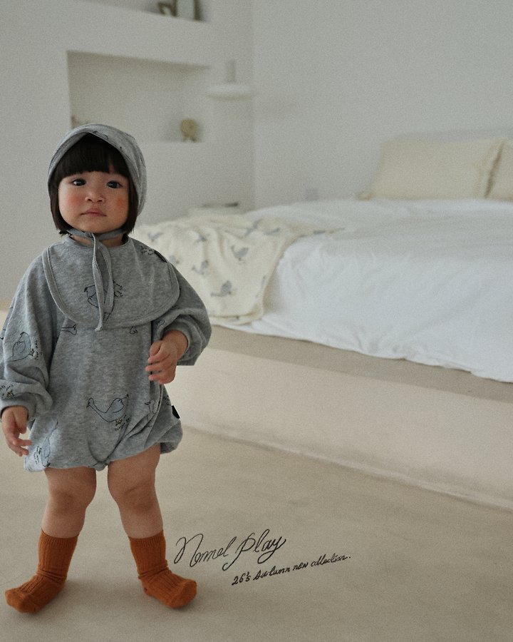 Normalplay - Korean Baby Fashion - #onlinebabyboutique - Terry Duck Baby Bodysuit - 12