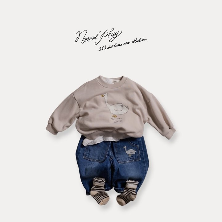 Normalplay - Korean Baby Fashion - #babywear - Pocket Duck Denim Pants - 4