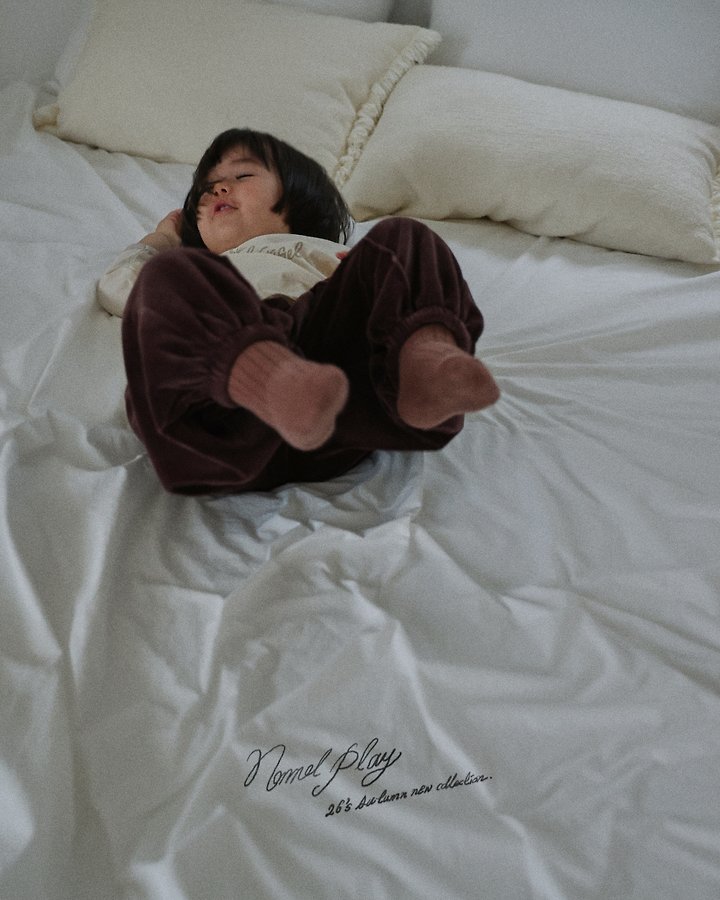 Normalplay - Korean Baby Fashion - #onlinebabyshop - Velour Jogger Pants - 7