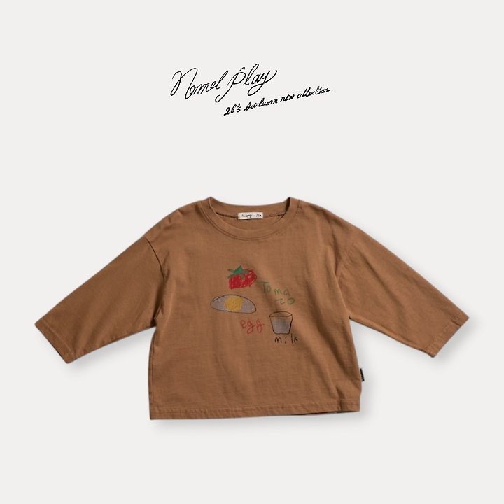 Normalplay - Korean Baby Fashion - #onlinebabyshop - Egg Long Sleeve Tee - 5