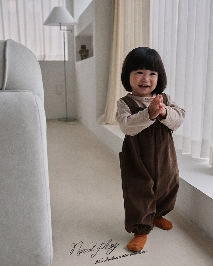 Normalplay - Korean Baby Fashion - #onlinebabyshop - Cookie Overall Pants - 12