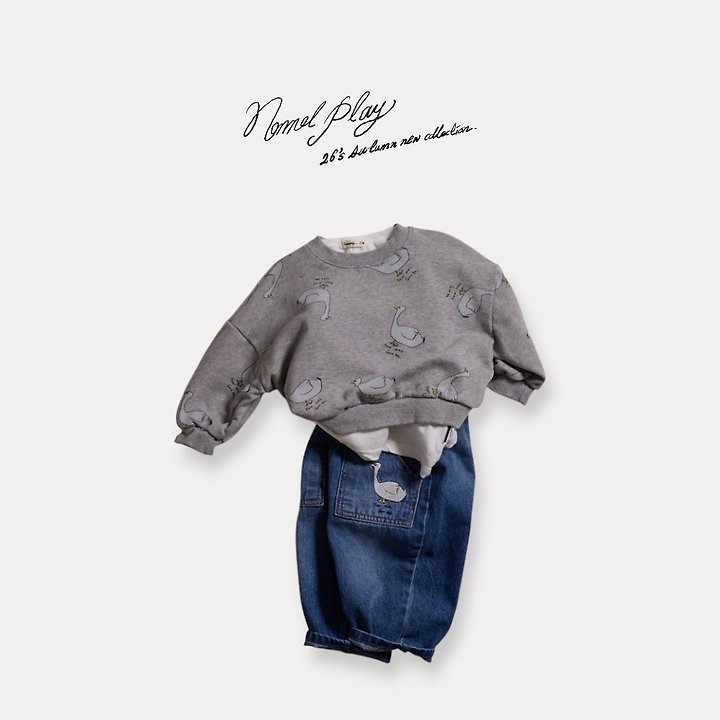 Normalplay - Korean Baby Fashion - #onlinebabyshop - Pocket Duck Denim Pants - 5