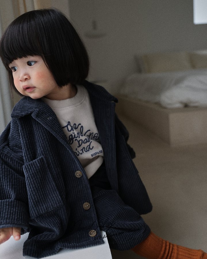Normalplay - Korean Baby Fashion - #onlinebabyshop - Bubble Wide Corduroy Jacket - 7