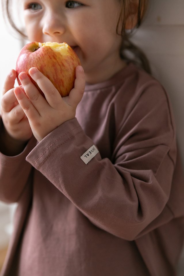 Oatmeal - Korean Children Fashion - #Kfashion4kids - Latte Round Neck Tee - 10