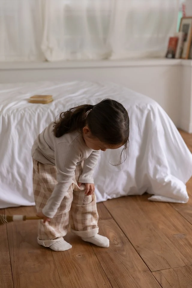 Oatmeal - Korean Children Fashion - #childofig - Check Pants - 7