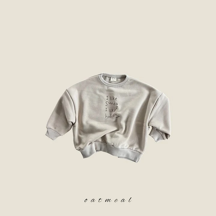 Oatmeal - Korean Children Fashion - #childofig - Like Sweatshirt - 3