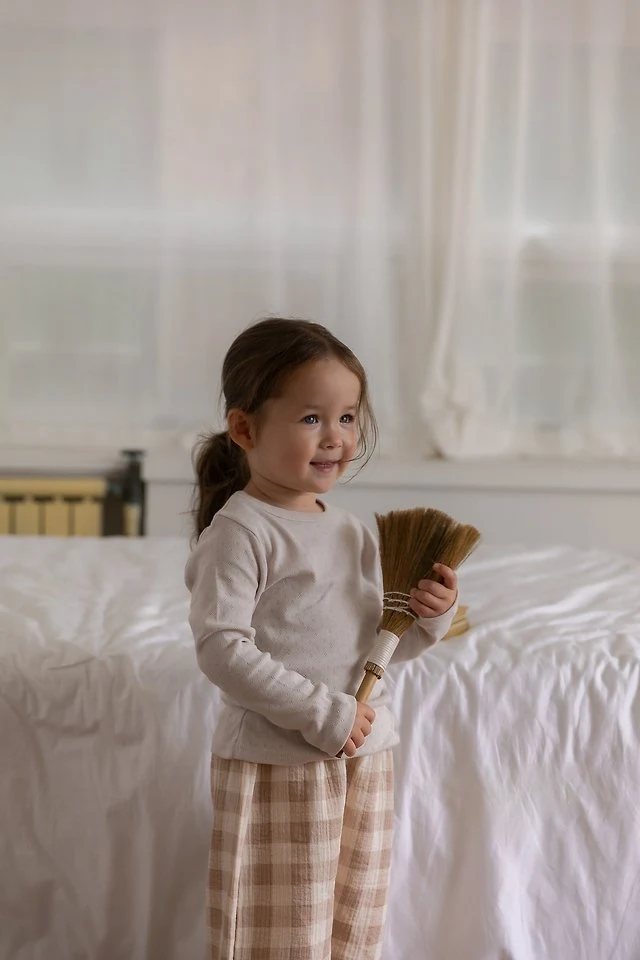 Oatmeal - Korean Children Fashion - #childrensboutique - Check Pants - 8