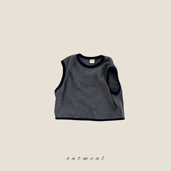 Oatmeal - Korean Children Fashion - #childofig - Waffle Vest - 4